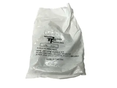 USED PARKER FASTENERS SOCKET CAP SCREW 5/16"-18 X 3" LENGTH PKG OF 10