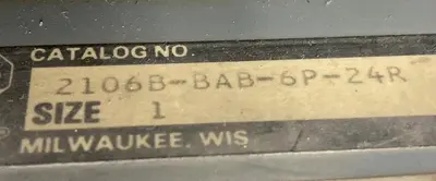 Used ALLEN BRADLEY 2106B-BAB-6P-24R Starters | Surplus Asset Holdings #1204918