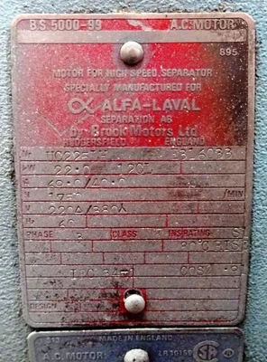 Alfa-Laval BMRPX 714 HGV-14C bactofuge, 316SS.