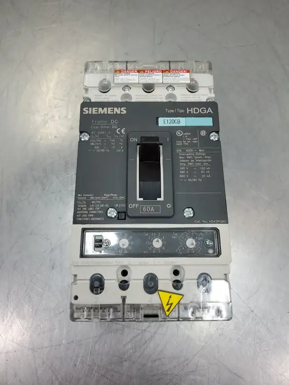 Used Siemens 3VL2106-2GE33-0AA0 HDX3P060F 60A Molded Case Circuit Breaker Circuit Breakers South Carolina US | Palmetto Automation #1160125