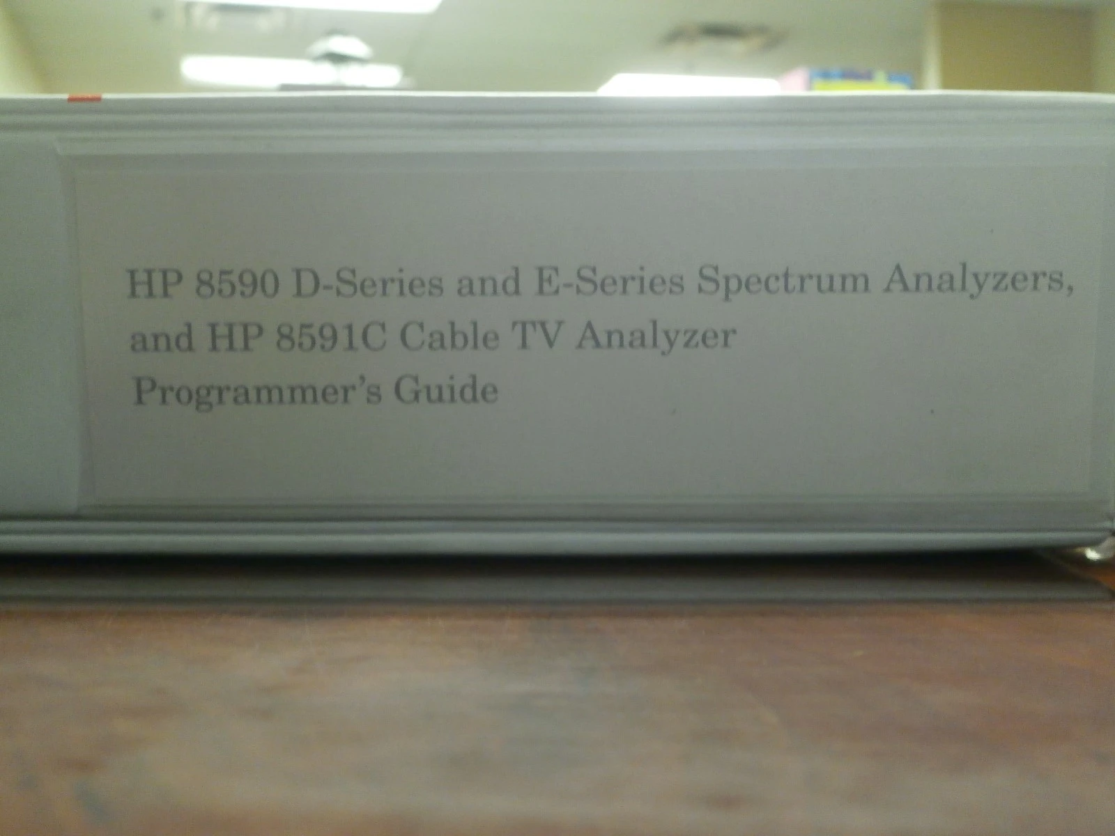 HP 8590 D-SERIES AND E-SERIES SPECTRUM ANALYZERS, AND HP 8591 CABLE TV ANALYZER