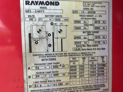Used RAYMOND 425C40TT Misc Forklifts Illinois US | Somerset Equipment Sales #1542972