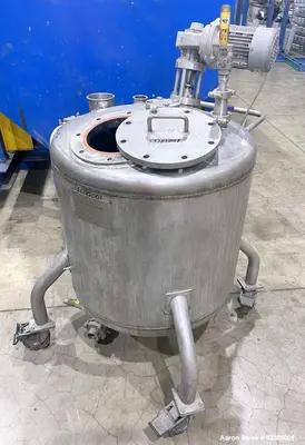 Used Amherst Approximately 75 Gallon 304L Stainless Steel Agitated Pressure Tank
