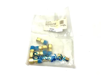 USED SWAGELOK BRASS COMPRESSION TUBE FITTING 3/16" TUBE 1/8" MNPT