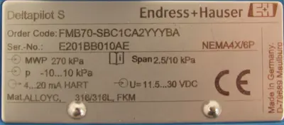 NEW ENDRESS HAUSER FMB70-SBC1CA2YYYBA PRESSURE TRANSMITTER FMB70SBC1CA2YYYBA