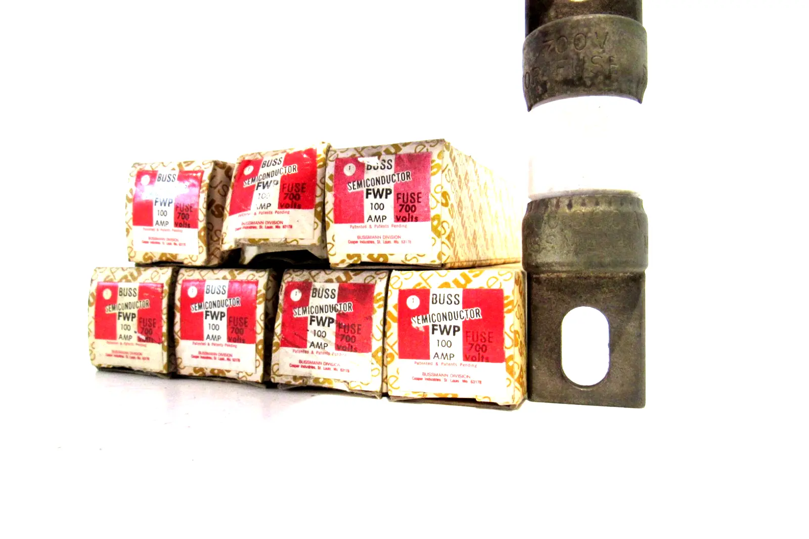 LOT OF 7 NEW BUSSMANN FWP-100 FUSES FWP100