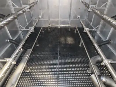IDD Process Packaging Stainless Bulk Dryer System 52x120x96" ID 20kw Blowers x3