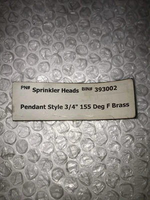** NEW SPRINKLE HEADS (LOT OF 15) PENANT STYLE 3/4” 155° BRASS#