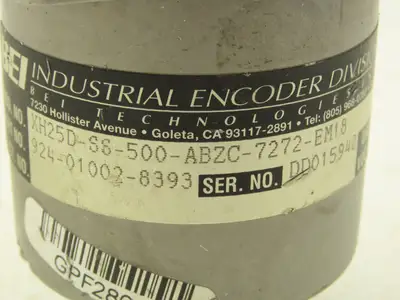 BEI Industrial XH25D-SS-500-ABZC-7272-EM18 Rotary Encoder 5-24VDC 3/8" Shaft