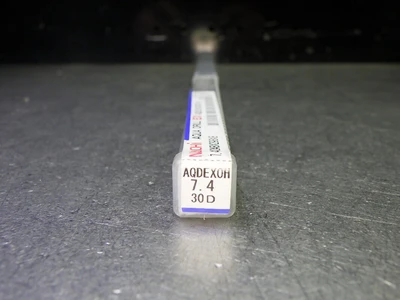 Nachi Aqua EX 7.4mm Coolant Thru 30xD Carbide Drill AQDEX0H30D0740 (LOC1972A)