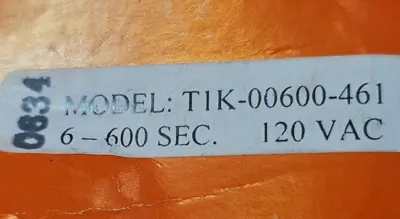 NCC T1K-600-461 Solid State Timer Relay, 6-600SEC 120V Loc3C42