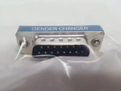 L-COM DGB15M Slimline Gender Changer DB15 Male / Male LOT OF 11