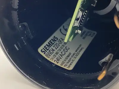 USED SIEMENS CONTINUOUS/PULSE BUZZER ELEMENT 50MM BLACK 24V AC/DC