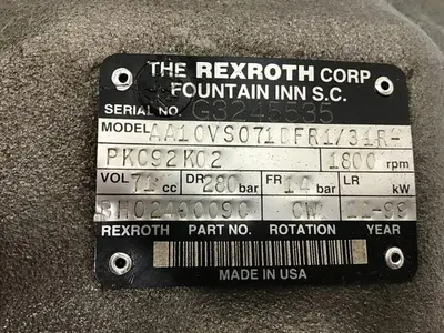 USED REXROTH AA10VS071DFR131RPKC92K02