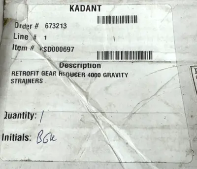 NEW KADANT KSD000697 RETROFIT GEAR REDUCER 4000 GRAVITY STRAINERS