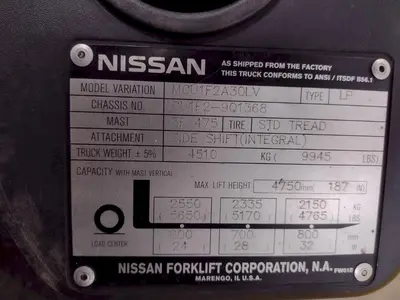USED NISSAN MCU1F2A30LV