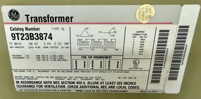 GENERAL ELECTRIC 9T23B3874 Transformers | Great American Equipment Company (6)