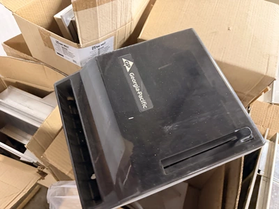 Used HUGE LOT OF TOILET PAPER ROLL HOLDERS, AND PAPER TOWEL DISPENSERS. _UNKNOWN_ Janitorial Equipment Michigan US | Miedema Asset Management Group #1403027