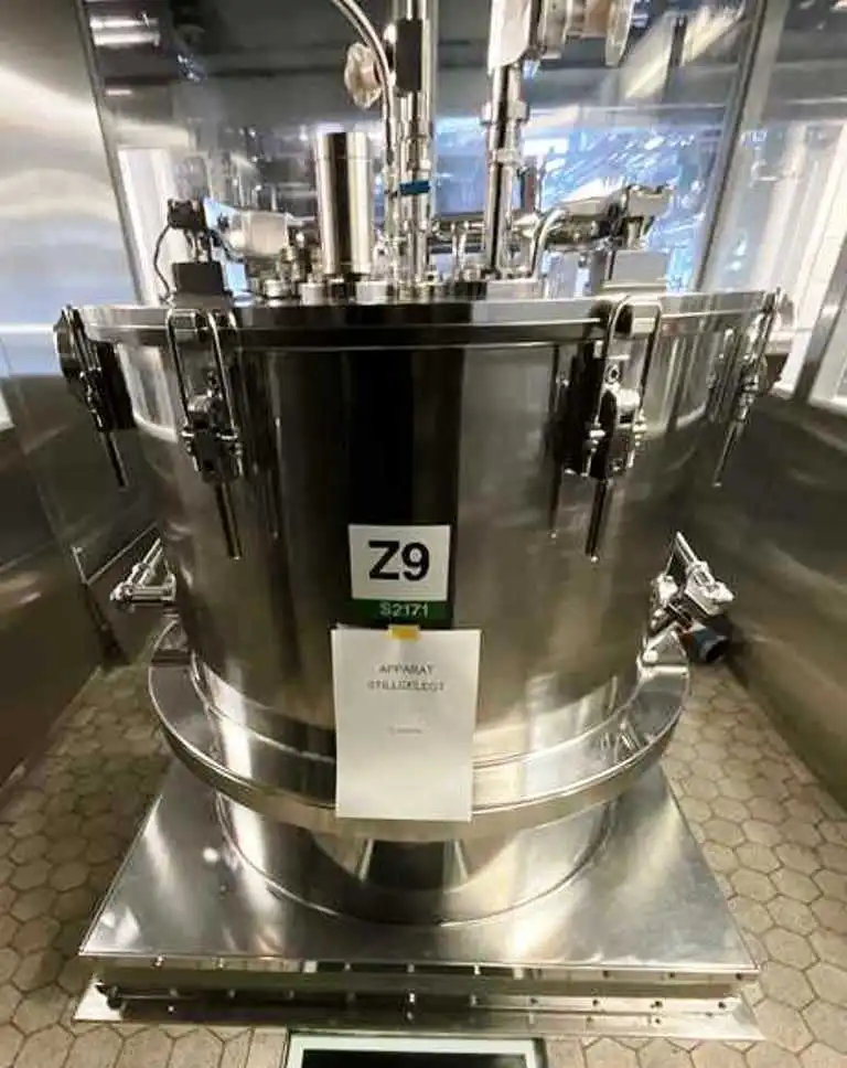 Ellerwerk 734 C cGMP perforate basket centrifuge, 316SS.
