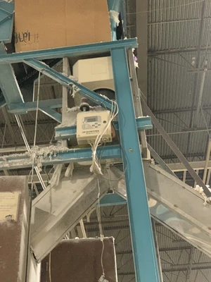 26" Wide Hockey Stick Cleated Bunting Conveyor with Metal Separator, New in 2012