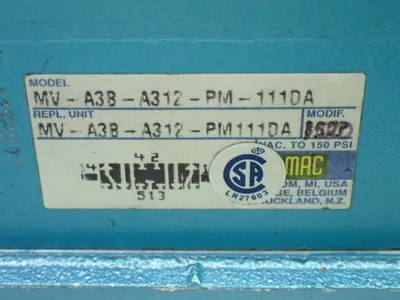 New | in-Stock MAC VALVES MVA3BA312PM111DA Pumps Ohio US | HGR 24 #903005