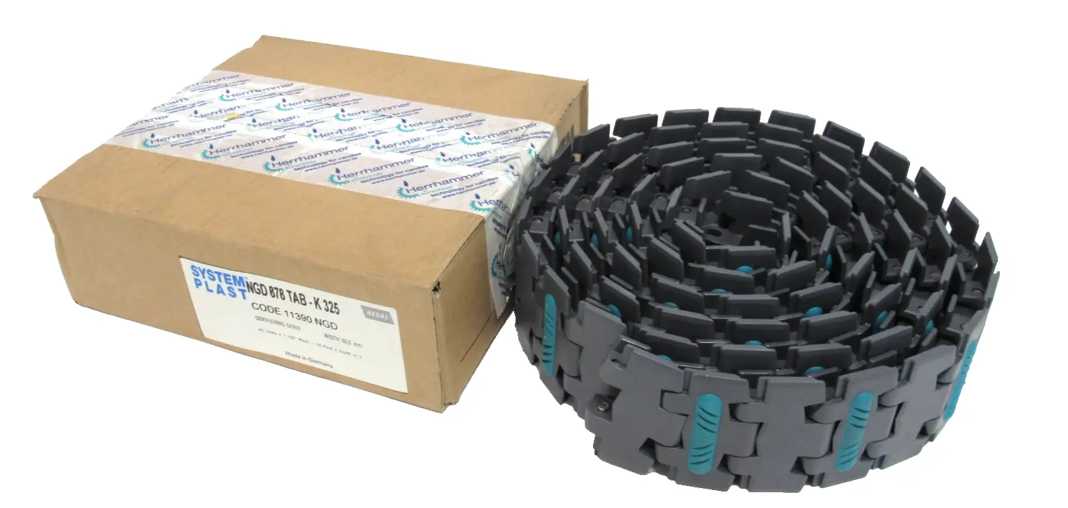 NEW SYSTEM PLAST NGD-878-TAB-K325 CONVEYOR CHAIN 10FT NGD878TABK325