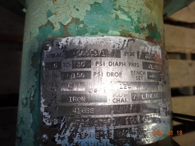 Fisher 6", Class 125, Iron Control Valve