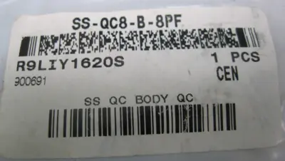 NEW Swagelok SS-QC8-B-8PF