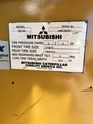 USED 2010 MITSUBISHI FBC30N