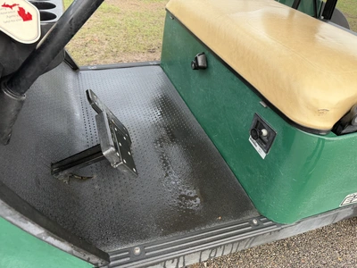(1) 2017 E-Z-Go golf cart with a Kawasaki gas engine, model 625111G01, includes canopy, ball cover, ...