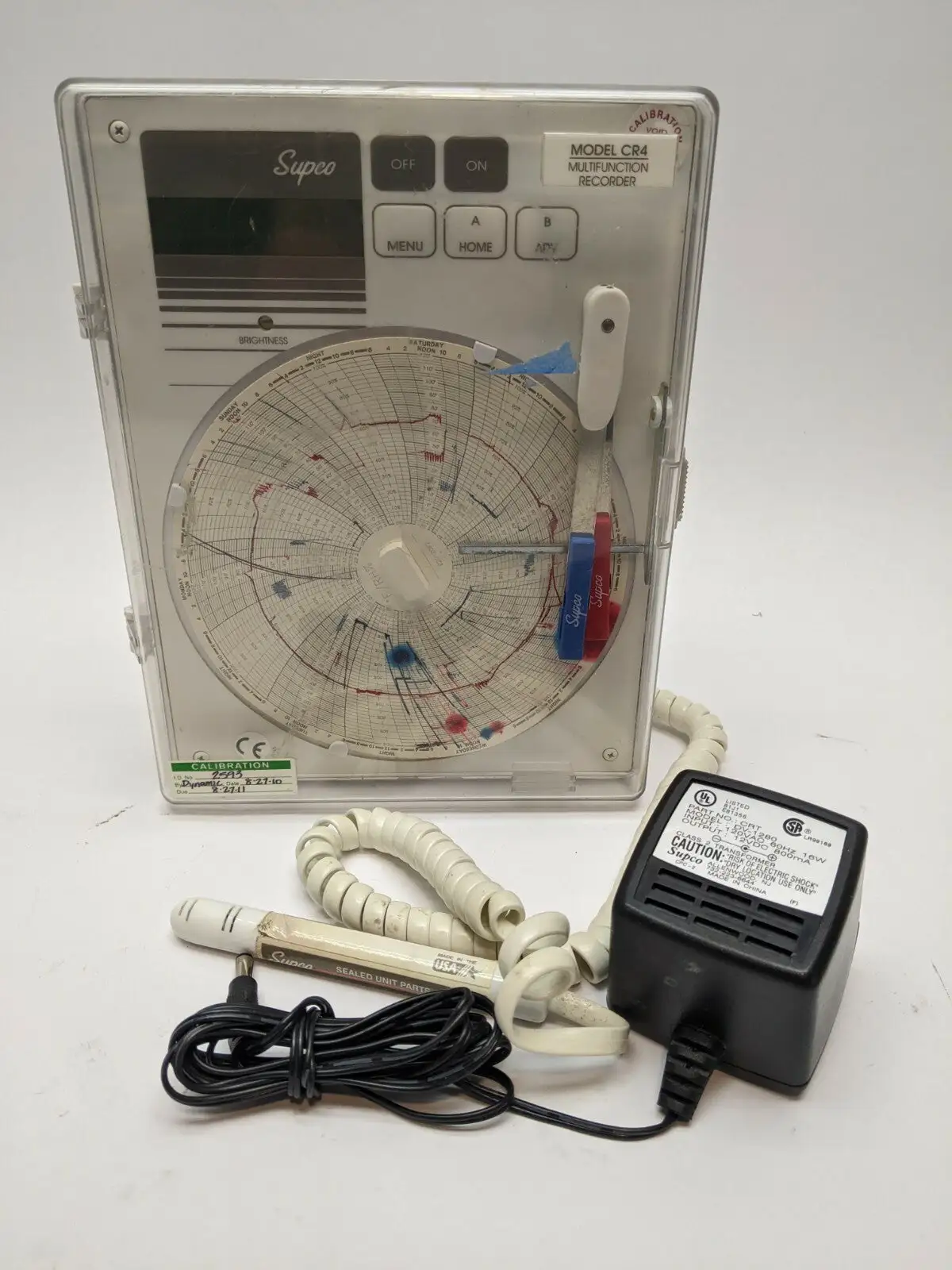 CR4 | Supco  Multifunction Chart Recorder 6" Temp & Humidity - For parts or not working