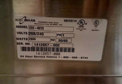 105-0056 Alto Shaam ED2-48/2S Self Service Hot Food Case
