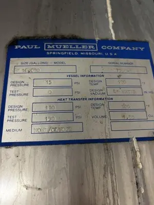 USED MUELLER 16,600 GALLON