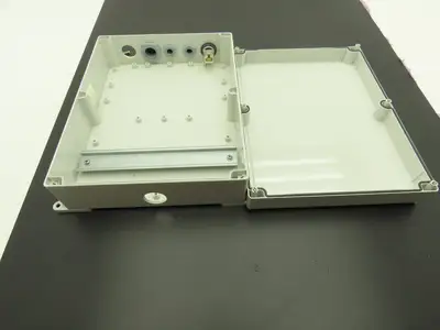 11x9x3 Enclosure 11.5"x9"x3" O Ring Gasket DIN Rail Made Of ABS Lot Of 4