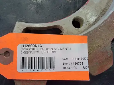 Segmental Rim Sprocket H2609M13, Chain H78, 2.609 Pitch