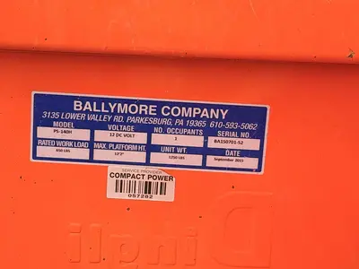 Used 2015 BALLYMORE PS-140H Vertical Mast Lifts Utah US | CSS Equipment Sales #1547528