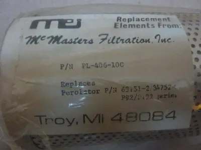 NEW MCMASTERS FILTRATION PL-406-10C