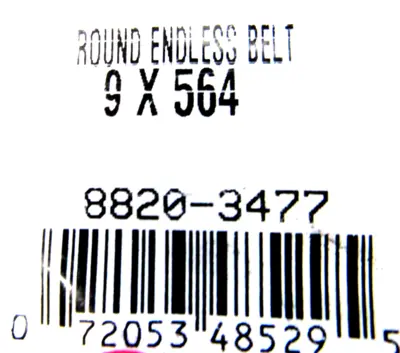 NEW GATES 9 X 564 RE BELT ROUND ENDLESS BELT 8820-3477 9X564REBELT