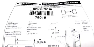 NEW BANNER Q20PR-78016 SENSOR 78016