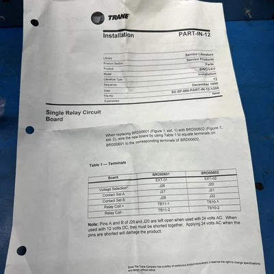NEW Trane BRD00602