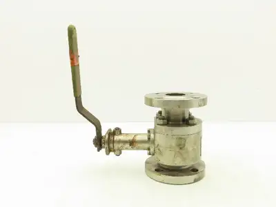 Habonim 1-1/2" Class 150 Flanged 2pc Stainless Ball Valve 275psi 316SS/CF8M