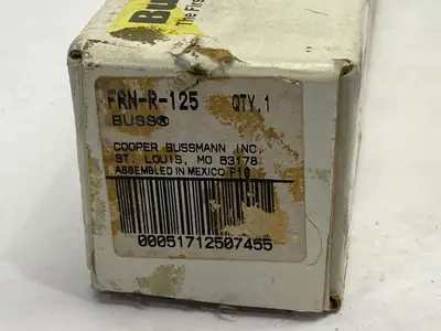 FRN-R-125 | Bussmann  Dual Element Fuse Class RK5 125A 250V - New
