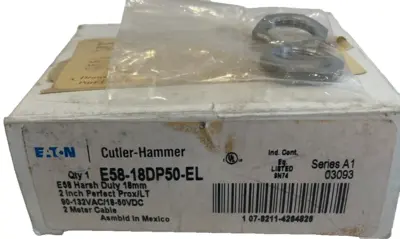 NEW EATON/CUTLER-HAMMER E56-18DP50-EL PROXIMITY SWITCH E5818DP50EL