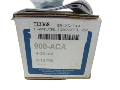 NEW CONTROLAIR INC. 900-ACA TRANSDUCER 4-20MA 3-15PSI