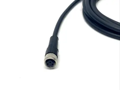 USED KEYENCE CONNECTOR CABLE M8 FEMALE 3-PIN STRAIGHT 2M