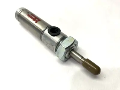 USED SCHRADER BELLOWS PNEUMATIC CYLINDER 3/4" BORE 1/2" STROKE 250PSI