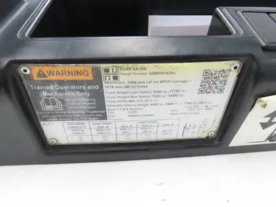 Hyster 8808585 Forklift Steering Wheel & Bracket Assembly Removed From E80XN
