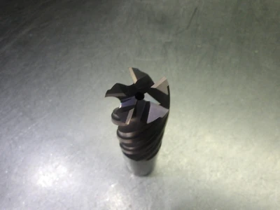 Kyocera/SGS 1" 5 Flute Coolant Thru Carbide CR Endmill .010" R 38884 (LOC2326)