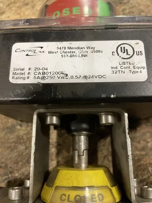 Tru-Flo UT21-DA-FO5 2” Pneumatic Actuator Sanitary Butterfly Valve 316SS