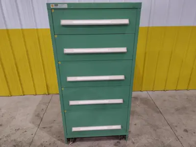 5 DRAWER VIDMAR INDUSTRIAL STORAGE CABINET 30" X 27.5" X 59": STOCK #21373 (60 AVAILABLE)